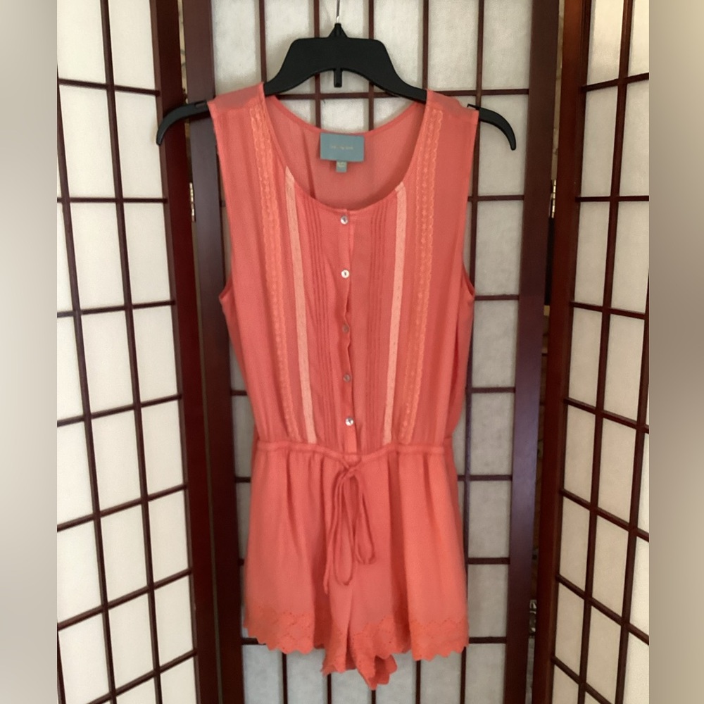 Skies Are Blue Mandarin Beach Romper